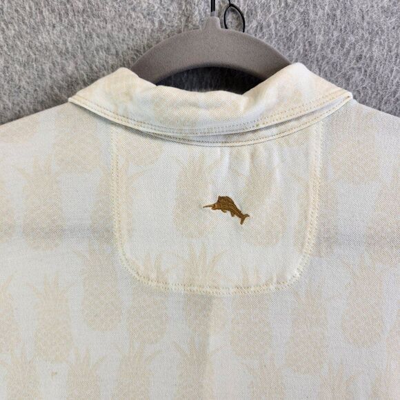 Tommy Bahama Shirt Mens XXL Yellow Pineapples Polo Resortwear Tropical Vacation - Picture 7 of 15